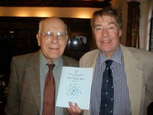 Author John Dickins with President Richard Crabtree